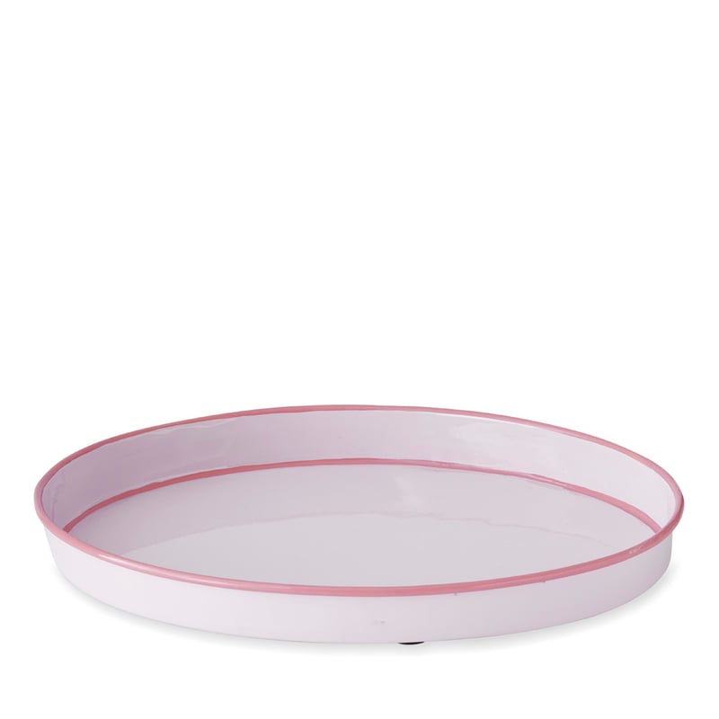 Milano Lilac Metal Oval Tray