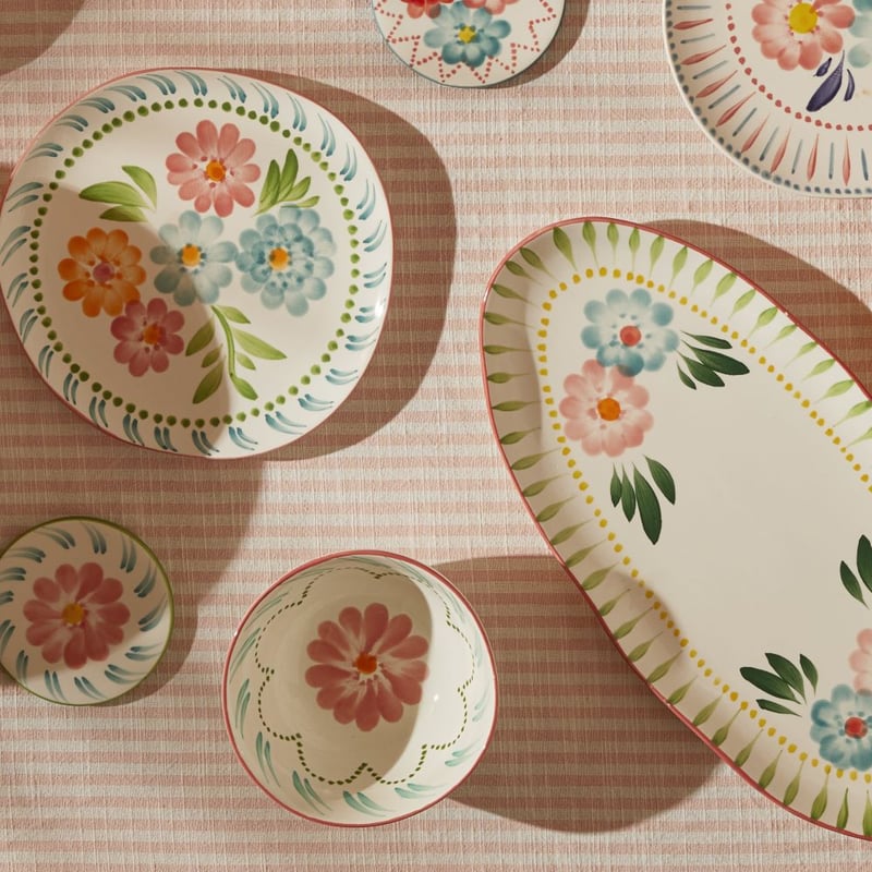 Valentina Handpainted Green Servingware