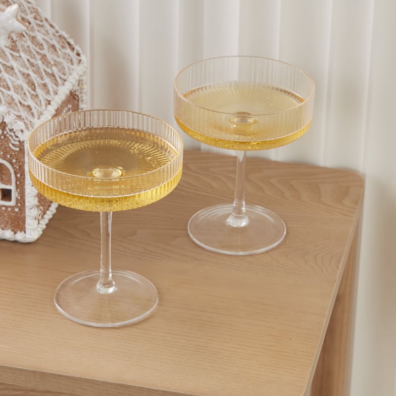 Hudson Clear Champagne Glass Pack of 2