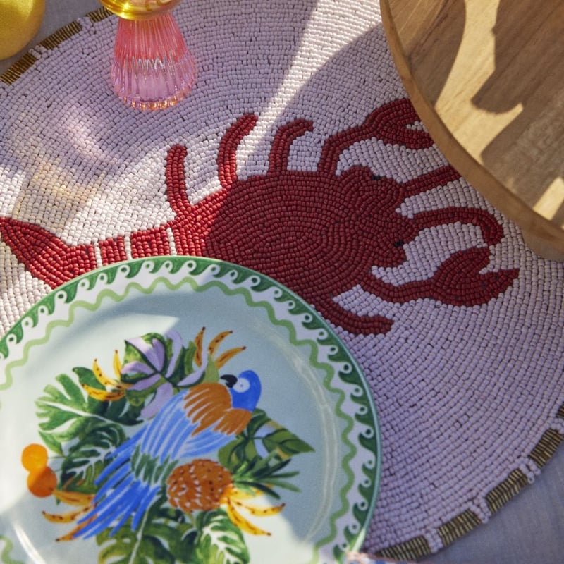 Fiesta Lobster Beaded Placemat