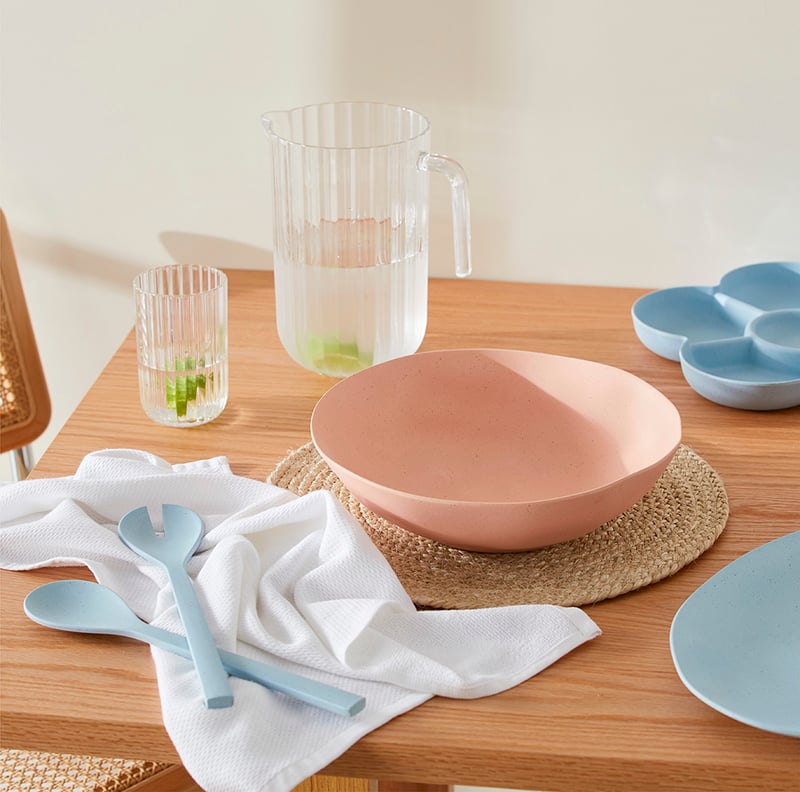 Capri Pink Bamboo Servingware