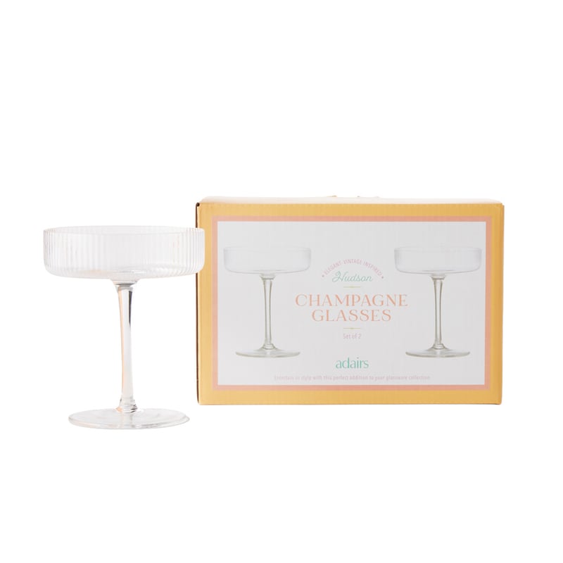 Hudson Clear Champagne Glass Pack of 2