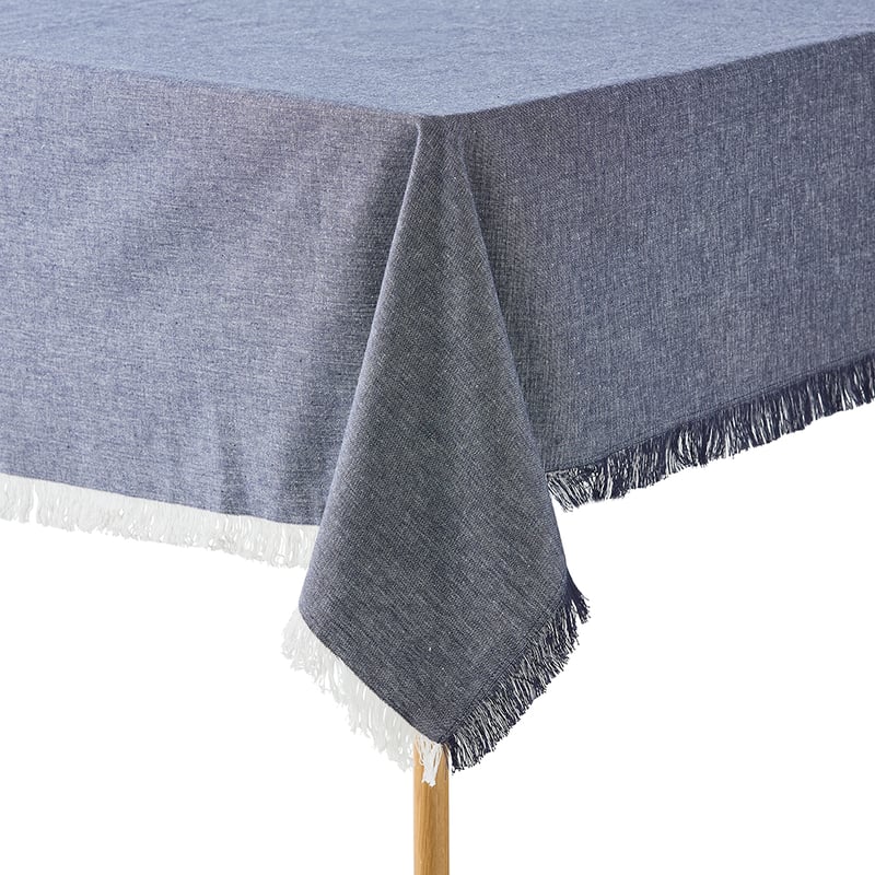 Hudson Denim Chambray Fringe Table Cloth