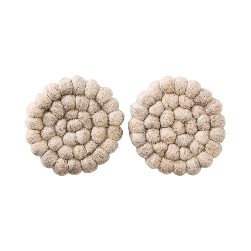New Zealand Natural Wool Coasters Pack of 2