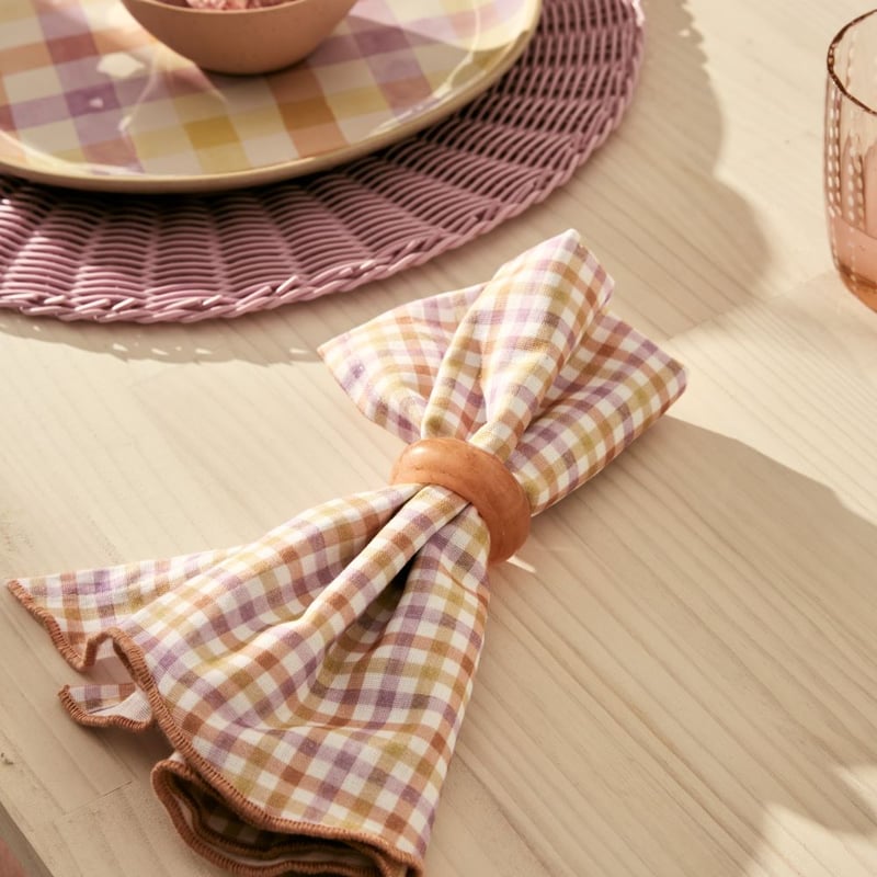 Carnival Coral Napkin Rings Set of 2