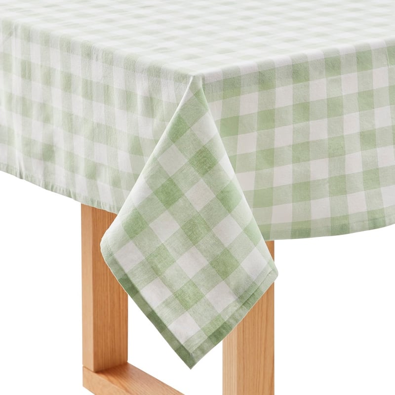 Sadie Mint Gingham Tablecloth
