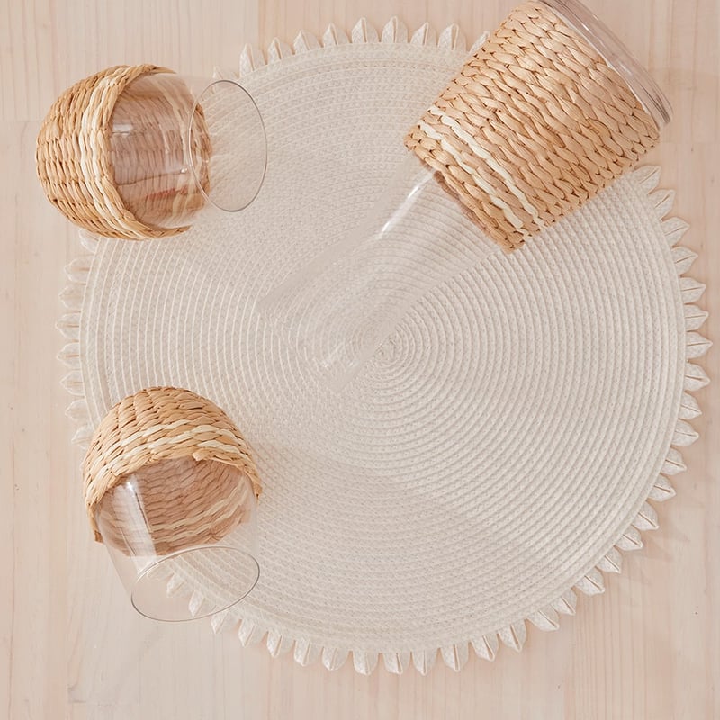 Jaipur White Placemat 2 Pack