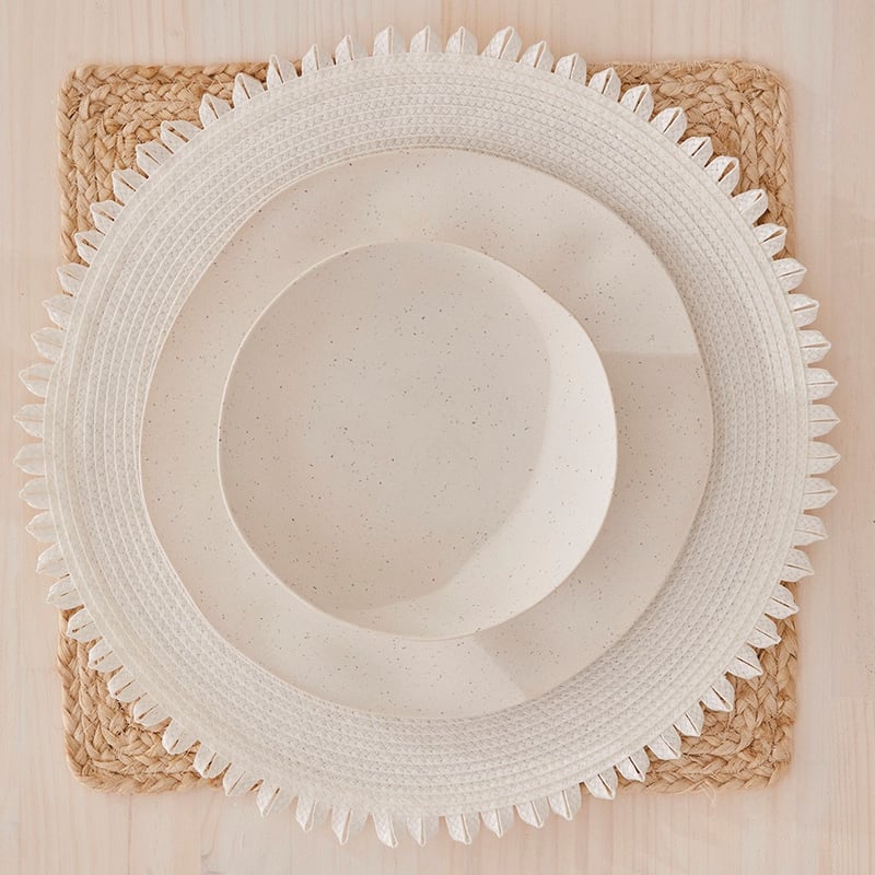 Jaipur White Placemat 2 Pack