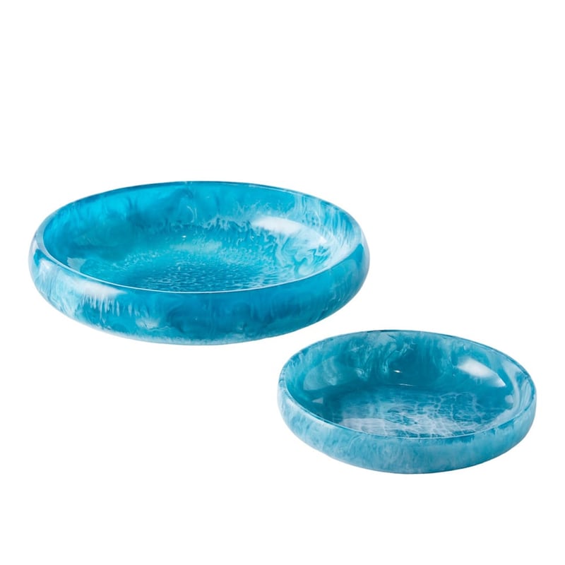 Calypso Turquoise Resin Medium Serving Bowl