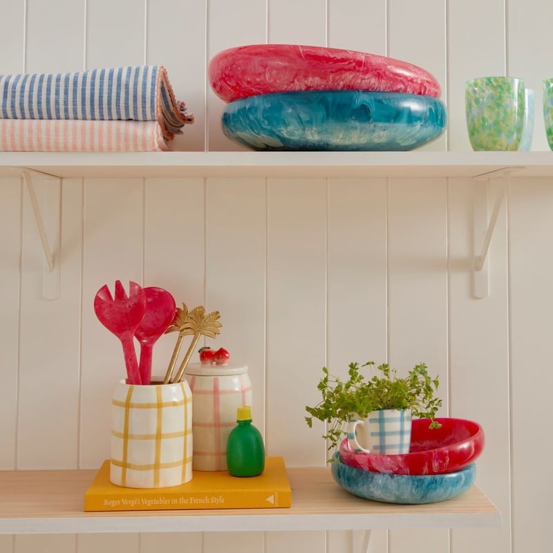 Calypso Turquoise Resin Medium Serving Bowl