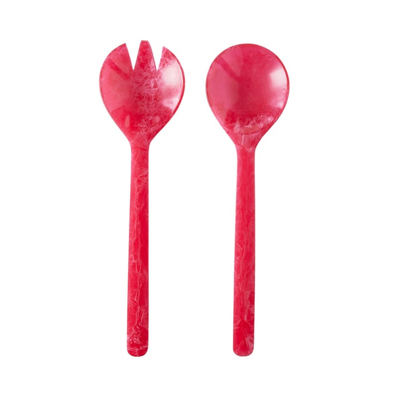 Calypso Raspberry Resin Salad Server Set of 2