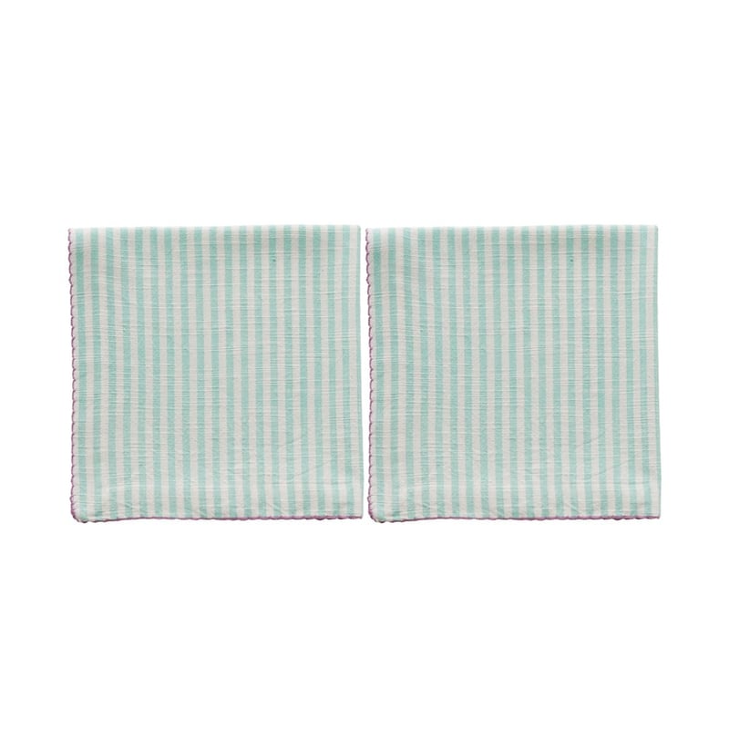 Seville Mint Stripe Napkins Set of 2