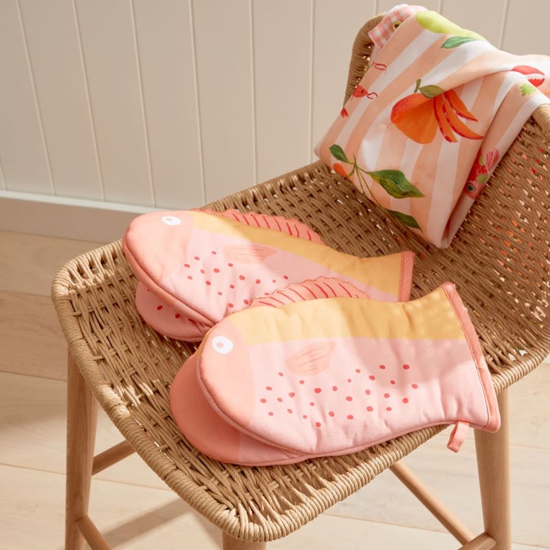 La Dolce Vita Multi Fish Oven Mitts Pack of 2