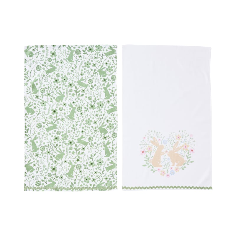 Easter Vintage Bunny Tea Towels 2 Pack