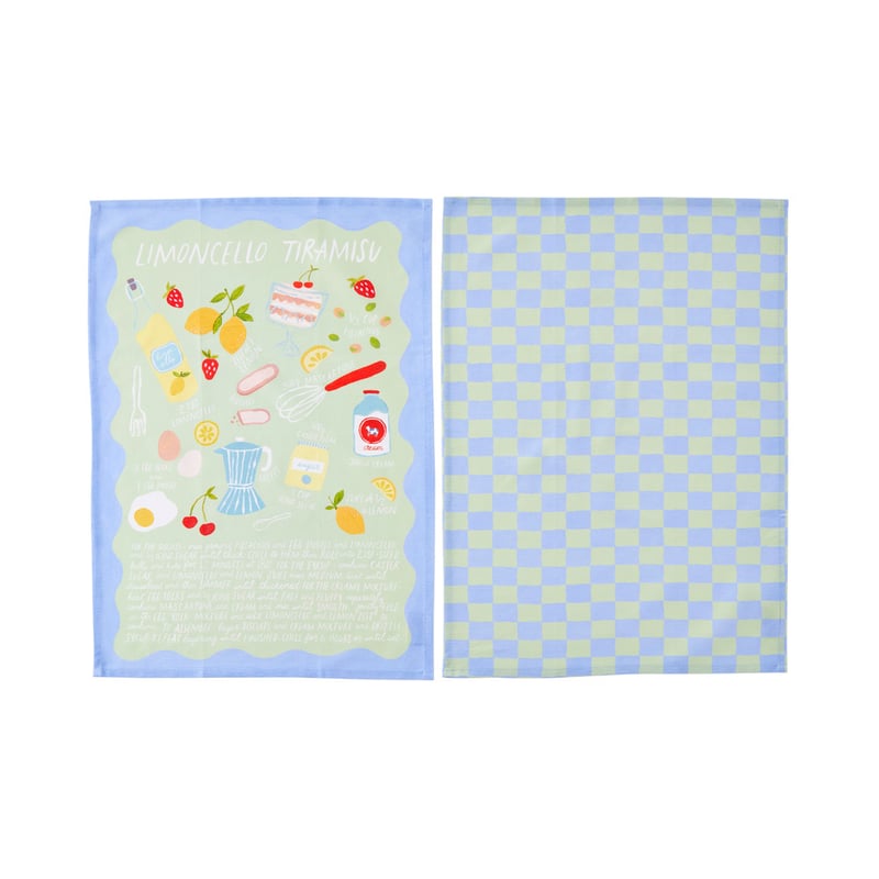 Recipe Tiramisu Tea Towel Pack of 2