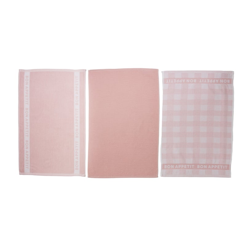 Australian Cotton Candy Pink Tea Towel Pack of 3