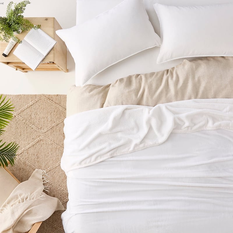 Aspen White Fleece Blanket