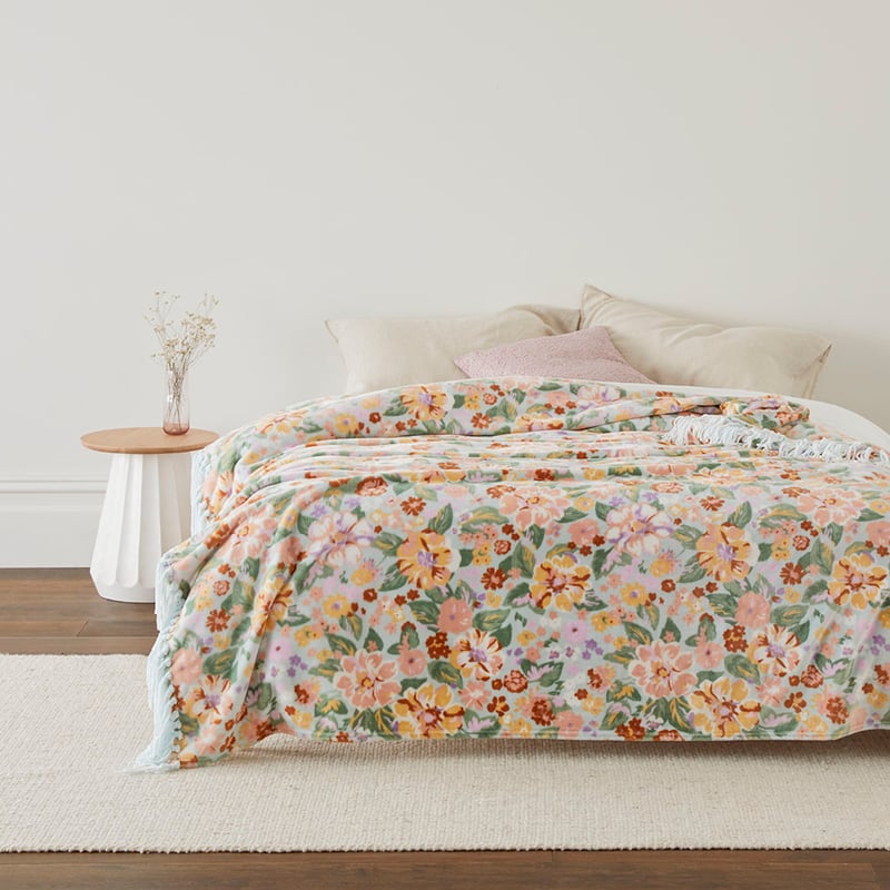 Supersoft Byron Floral Blanket