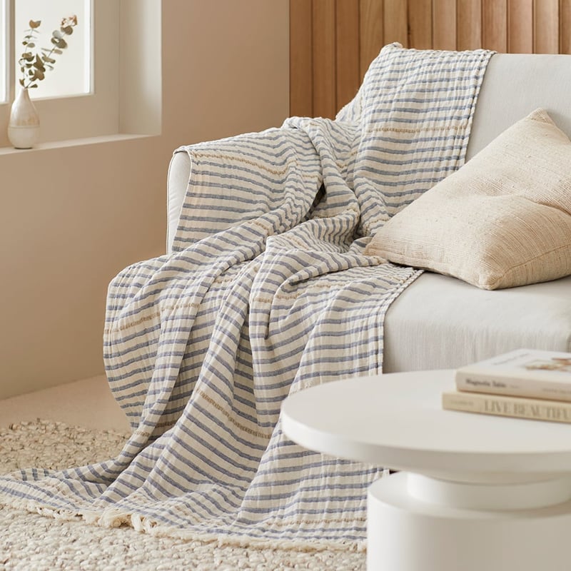 European Pellegrini Blue Throw