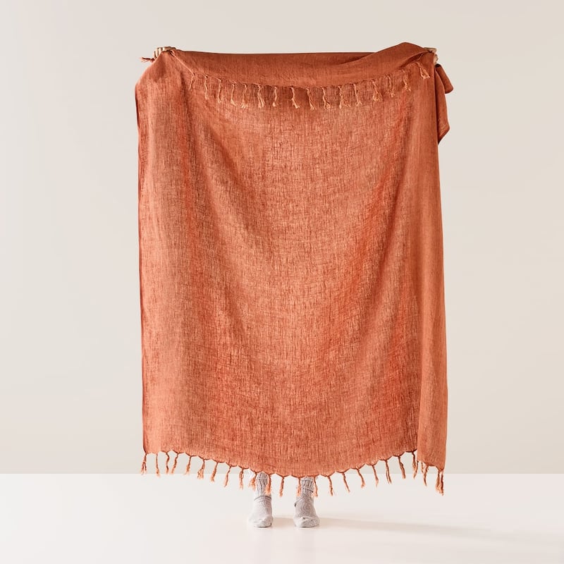 Malmo Rust Linen Throw