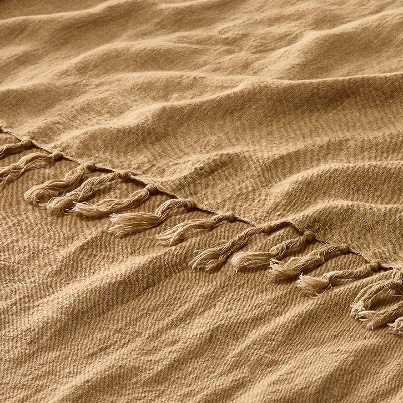 Malmo Tobacco Linen Throw