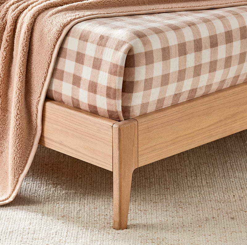 Sherpa Natural Gingham Blanket