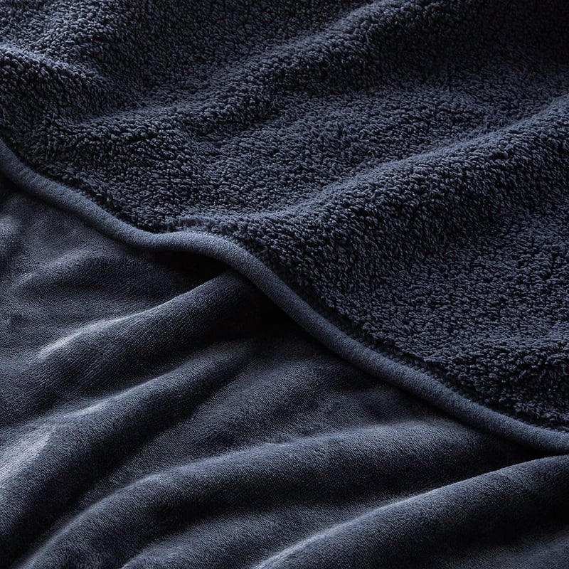 Sherpa Navy Blanket