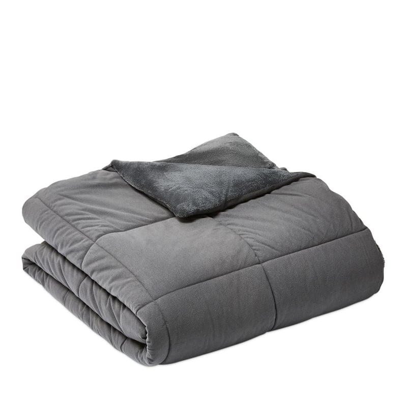 Plush Coal Quilted Blanket