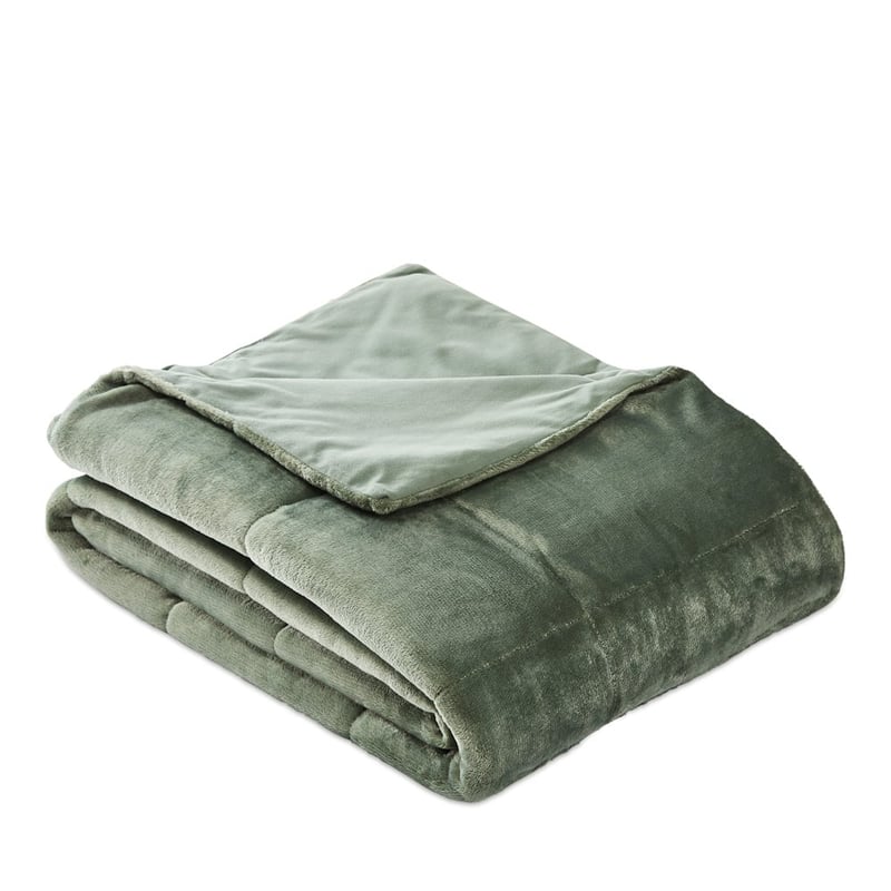Plush Sage Quilted Blanket