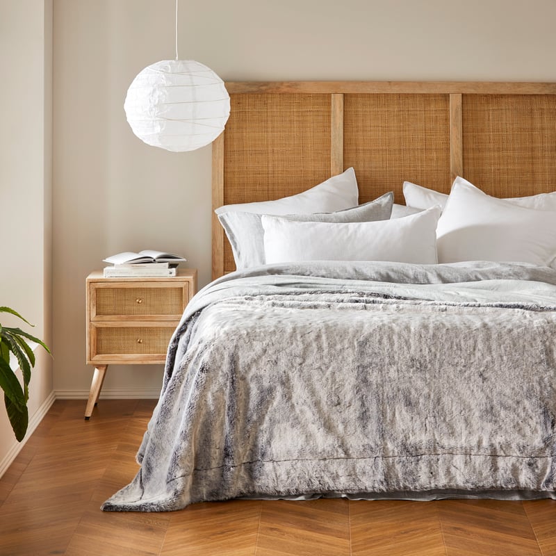 Montana Grey Wolf Fur Blanket