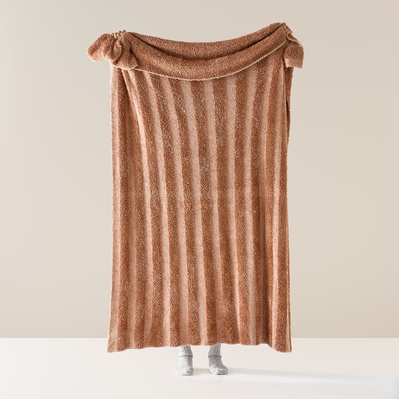 Cosy Earth Stripe Knit Throw 