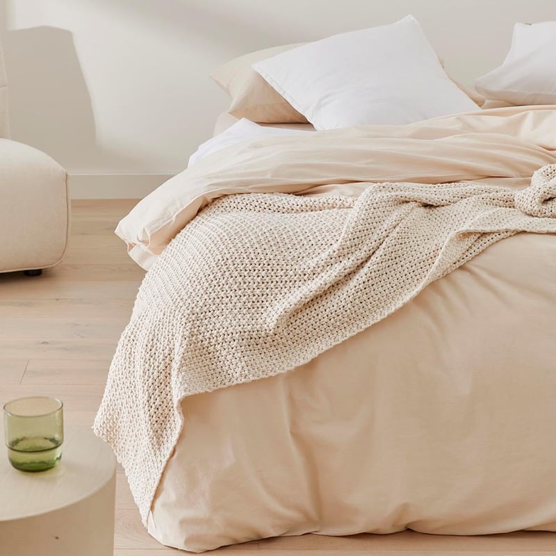 Hallstatt Natural Chunky Knit Throw 