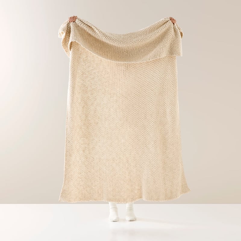 Hallstatt Natural Chunky Knit Throw 