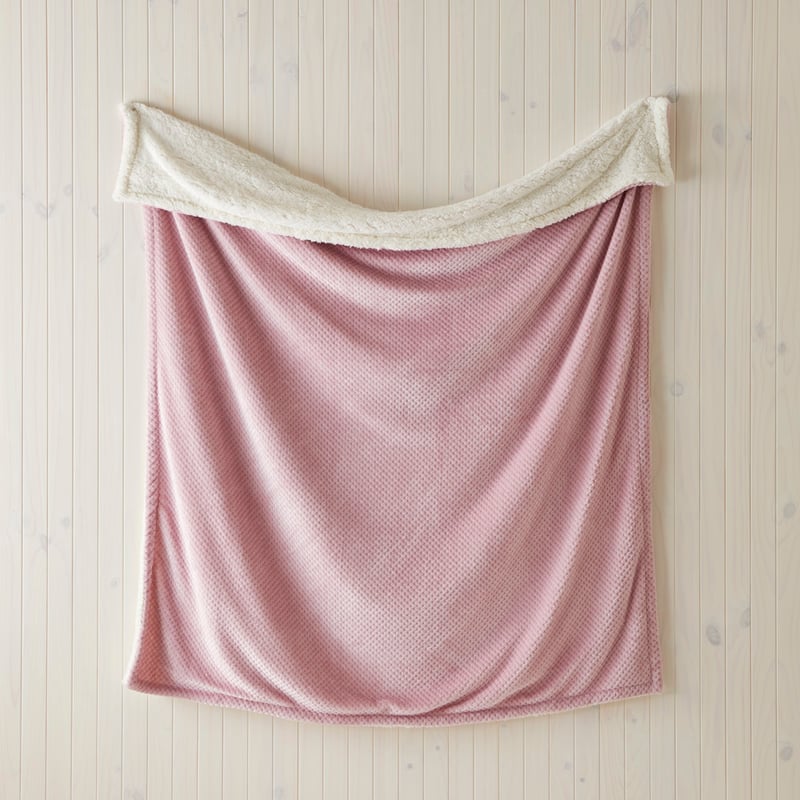 Honeycomb Large Blush Fleece Throw