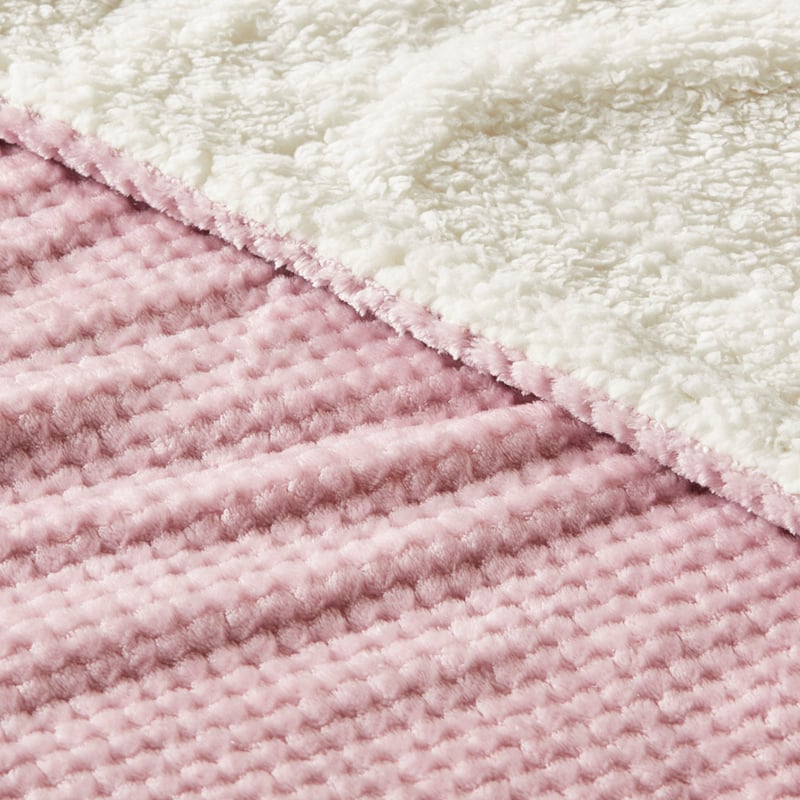 Honeycomb Large Blush Fleece Throw