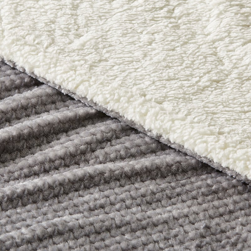 Honeycomb Large Grey Fleece Throw