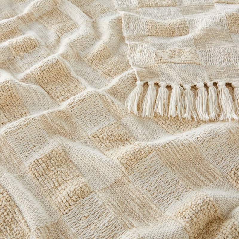 Chicago Natural Check Throw