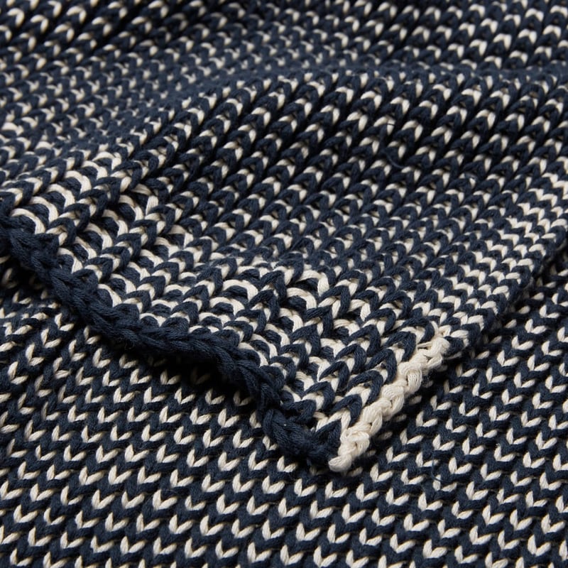 Gwen Indigo Blue Knit Throw