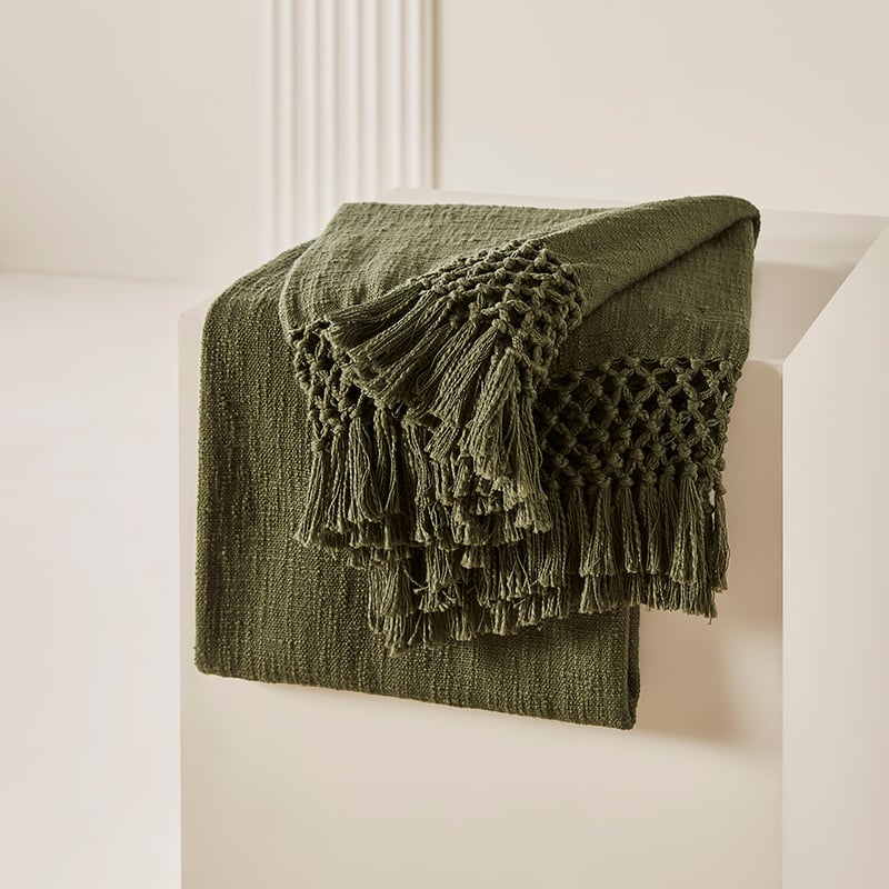 Macrame Forest Knot Throw