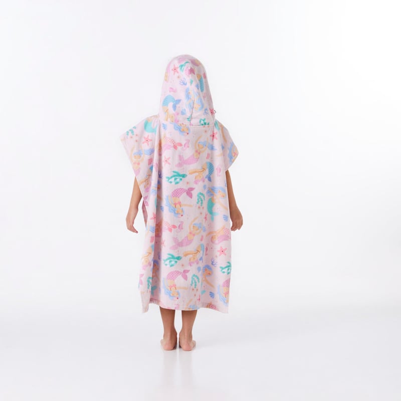 Mermaid Dreams Kids Hooded Beach Towel