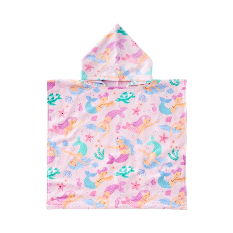 Mermaid Dreams Kids Hooded Beach Towel