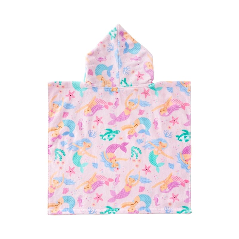 Mermaid Dreams Kids Hooded Beach Towel