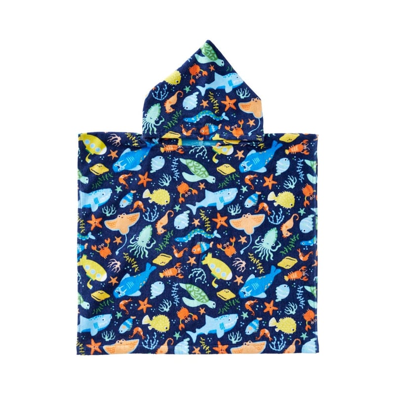 Sealife Kids Hooded Beach Towel
