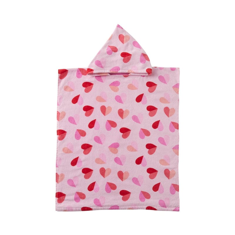 Sweet Hearts Kids Hooded Beach Towel