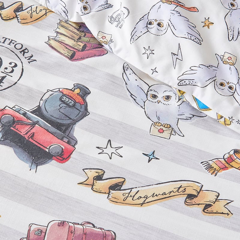 Warner Bros Harry Potter White Hogwarts Quilt Cover Set 