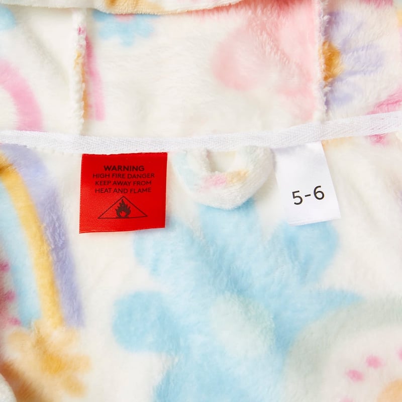 Kids Ultra Soft Sunshine & Rainbows Pastel Dressing Gown