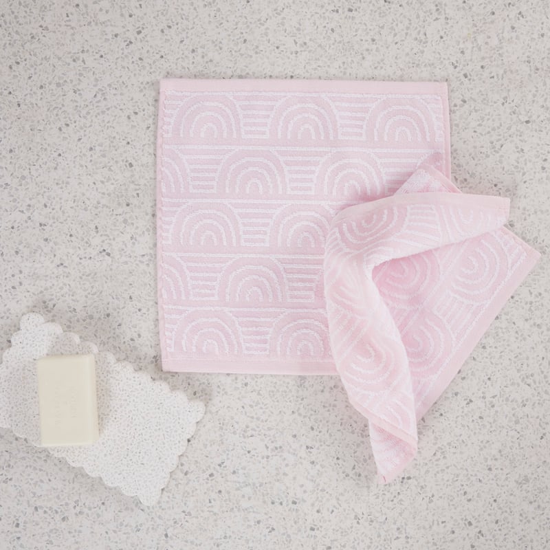 Rainbow Dreams Pink Face Washers Pack of 2