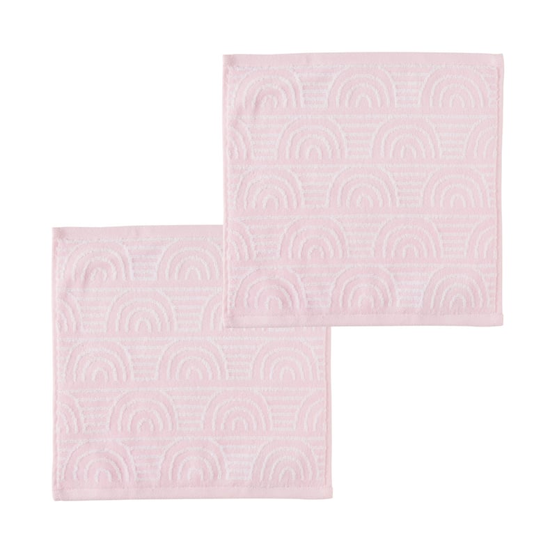 Rainbow Dreams Pink Face Washers Pack of 2