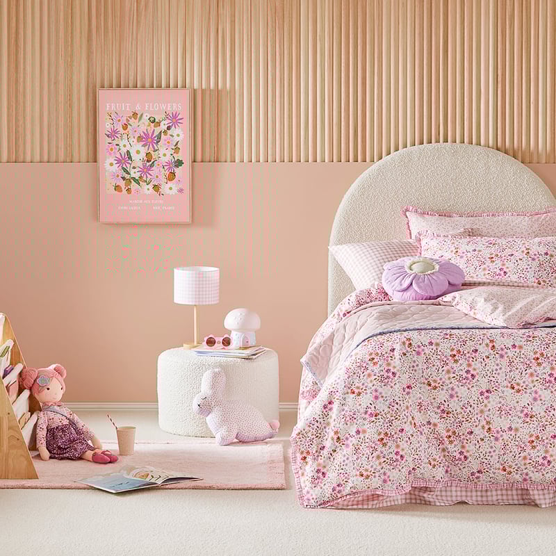 Lulu Pink Ruffle Quilt Cover Set
