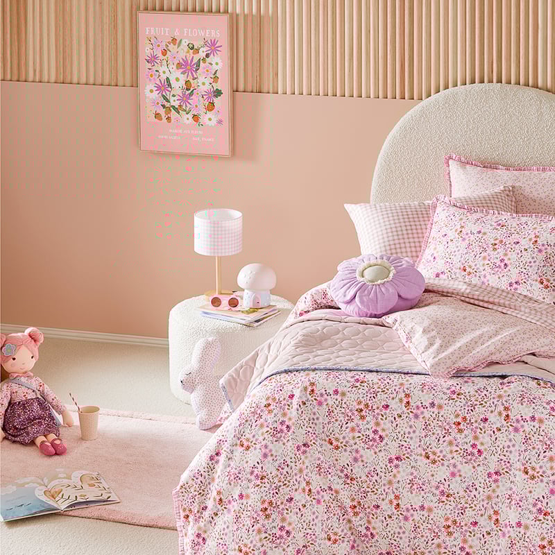 Lulu Pink Ruffle Quilt Cover Set